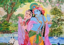 Radha Krishna painting